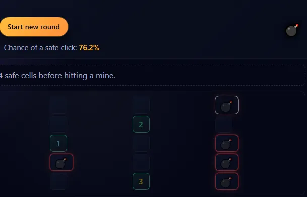 Mines Lab – free mines game simulator demo
