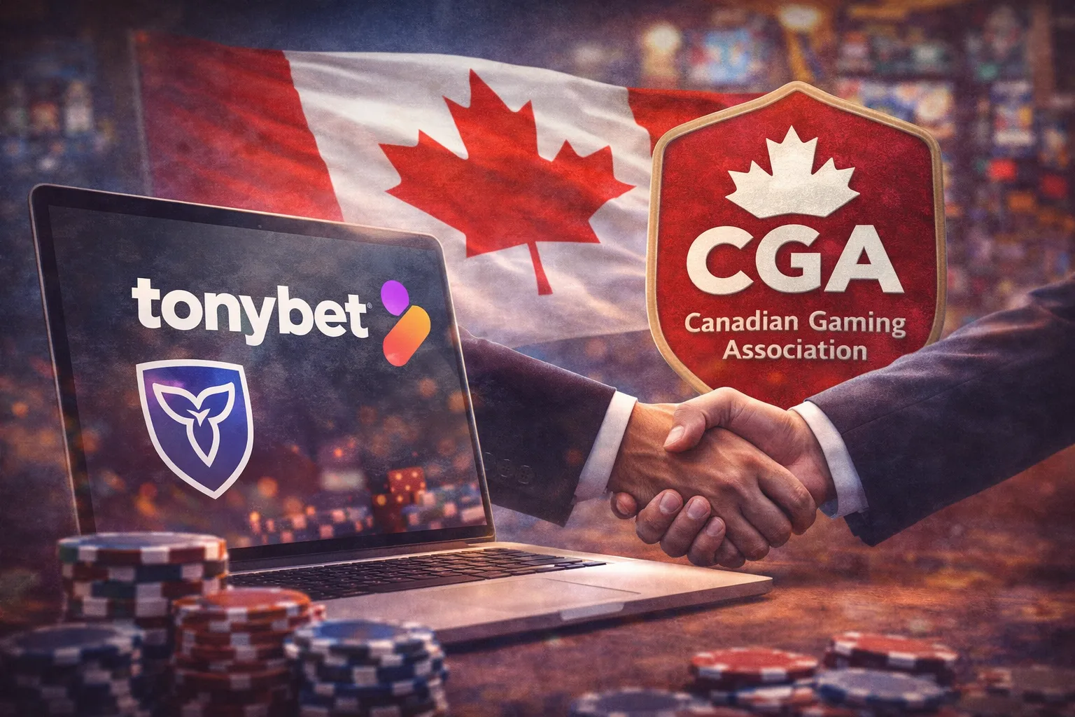 News illustration for Tonybet joining the Canadian Gaming Association as part of its Canada growth strategy