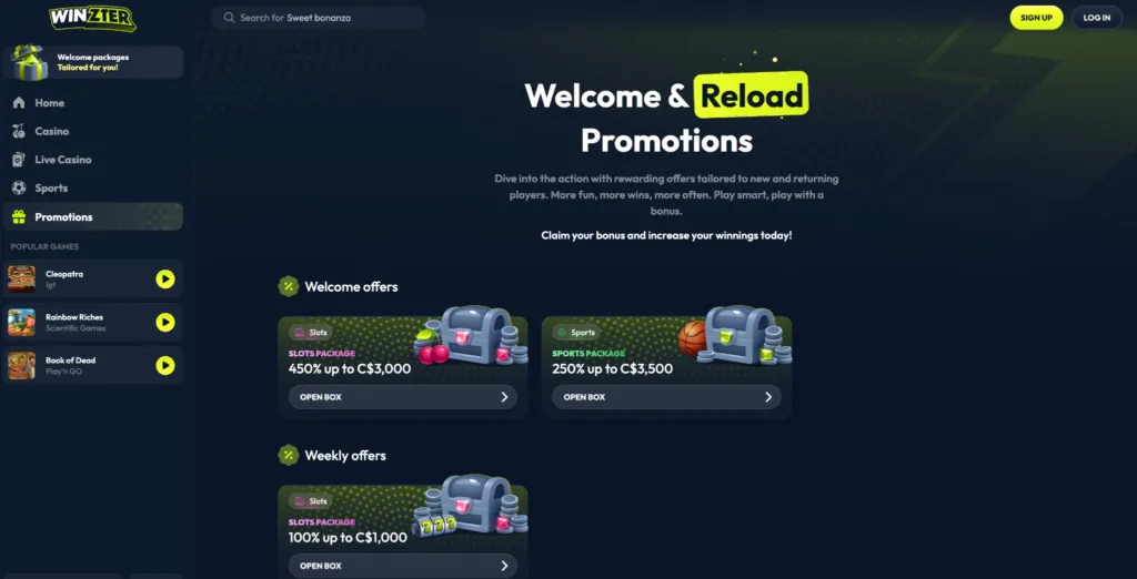 Casino & Bookmaker Bonuses winzter