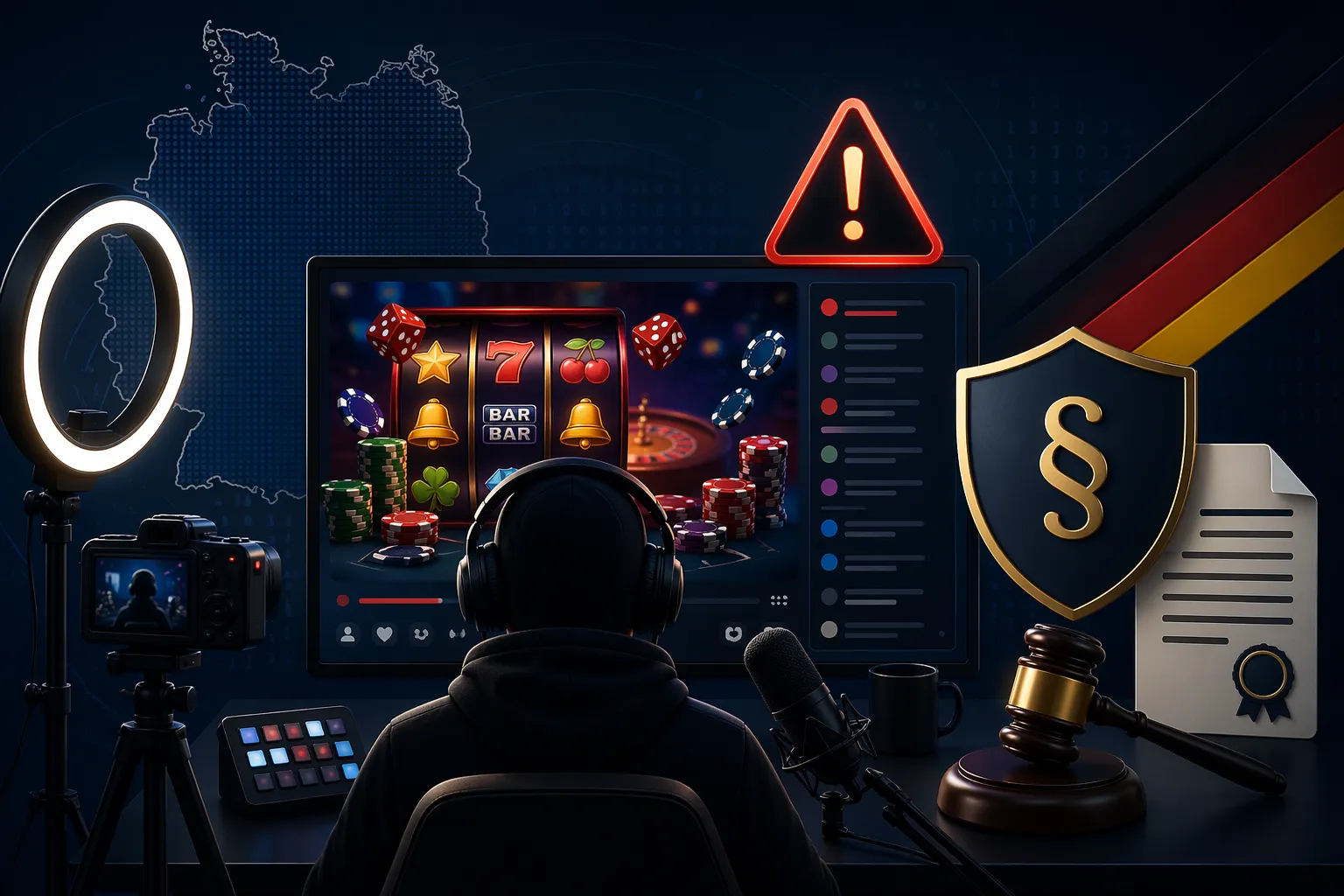 Symbolbild zu illegalen Glücksspiel-Streams und Werberegulierung in Deutschland