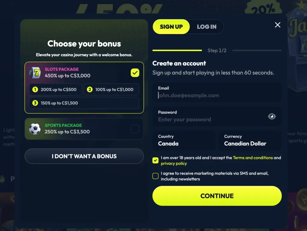 winzter Registration & First Impressions